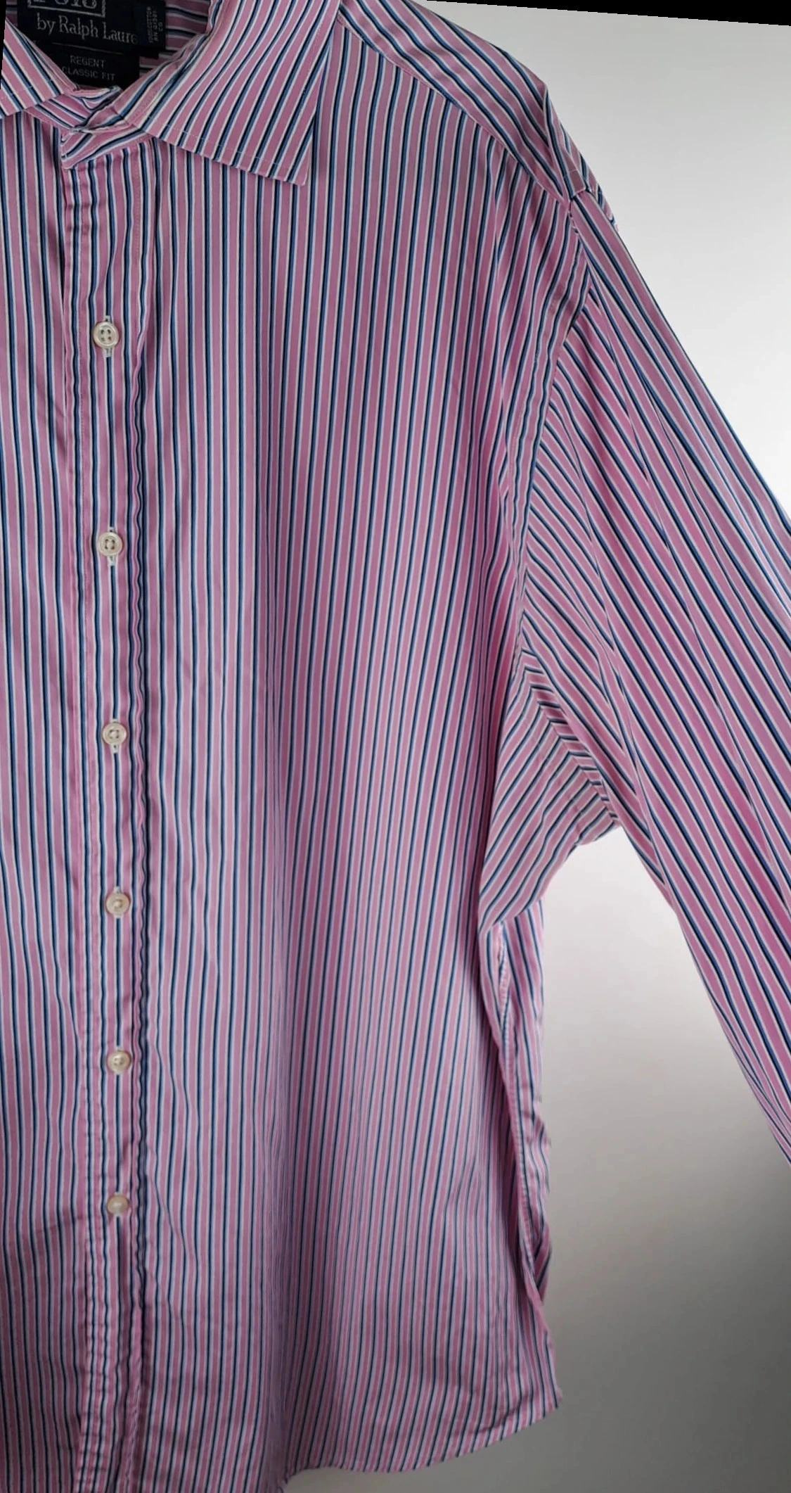 Camisa de Manga Larga / Polo Ralph Lauren / Rayada Rosa / Talla XL / Hombre / Ajuste Clásico – photo 4